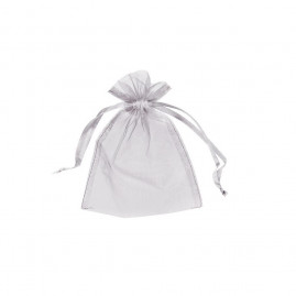 SAQUINHO DE ORGANZA TAM 25X35CM PRATA C/1 UN