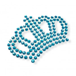 PIERCING ADESIVO DE STRASS PARA PETS MODELO COROA CIANO PT C/6 UN