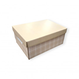 CAIXA ORGANIZADORA MEDIA 33X25X14 C/1 UN XADREZ SUAVE
