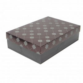 CX RET DUPLEX FD PRETO TP XADREZ ESCURO 30X20X8CM C/1 UN