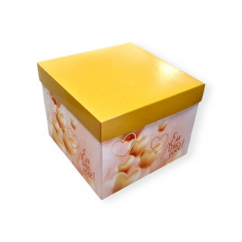 CAIXA CUBO COR C EU AMO VOCE C/1 UN 22X22X18CM