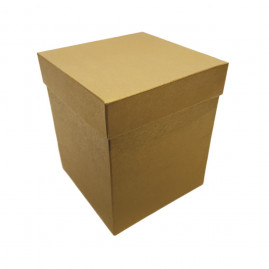 CAIXA QUADRADA RIGIDA N 108 16X16X19 DOURADO