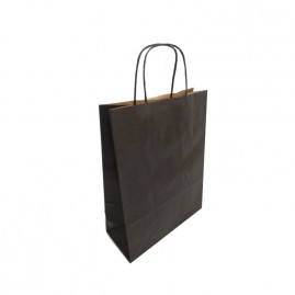 SACOLA KRAFT PRETA TAM M 24X31X10CM C/1 UN