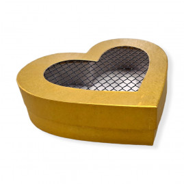 CAIXA CORACAO RIGIDA N 023 23.5X16.5X7 DOURADO